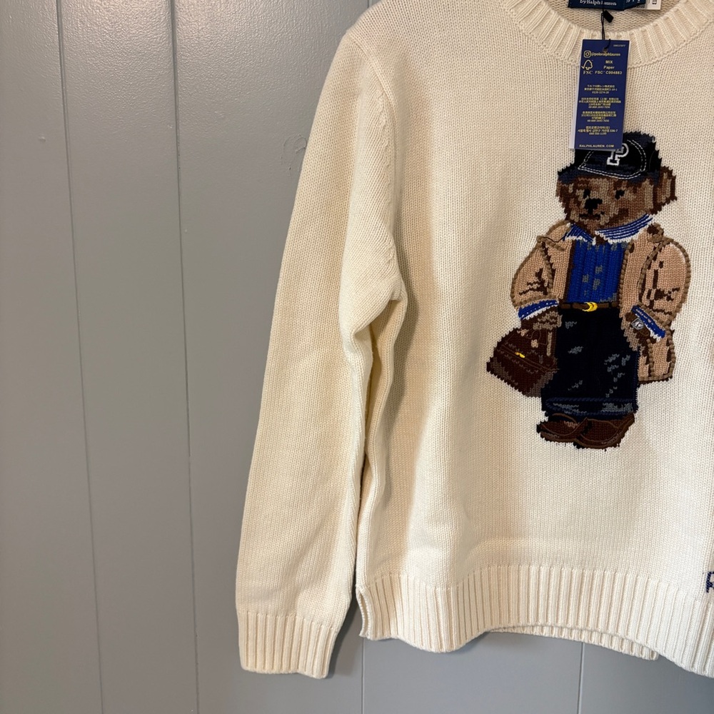 NEW Polo Ralph Lauren Polo Bear Wool Cashmere Blend Intarsia Sweater Size XL - Picture 11 of 15